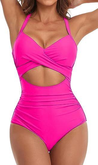 Leopard Halter Cutout One-Piece Swimsuit