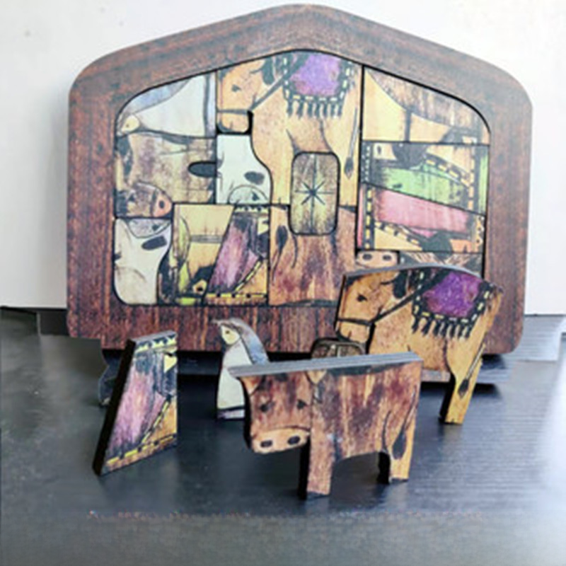 Wooden Nativity Puzzle - Religious Home Decor Piece | Home Decor