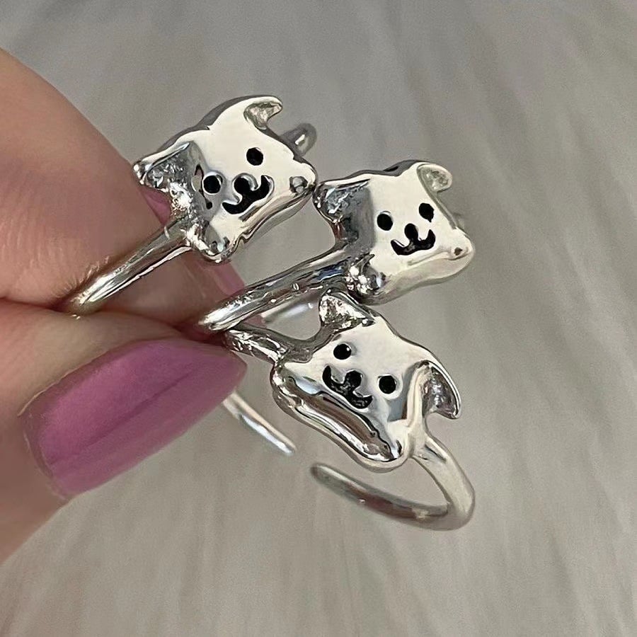 Cute Puppy Open Ring - Simple Fashion Jewelry Design