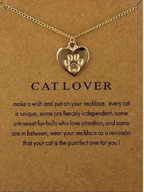 Cat Paw Heart Necklace, Fashionable Women's Choker
