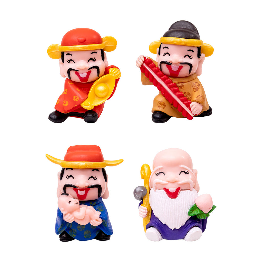 DIY Miniature New Year Fortune God Decoration Accessory | Home Decor