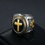 Men's Titanium Steel Hip Hop Ring - God Hand Design | Christian Jewelry
