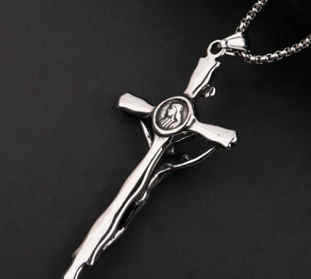 Stylish 3D Jesus Christ Cross Pendant Necklace | Christian Jewelry
