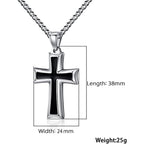 Minimalist Stainless Steel Cross Pendant Necklace | Christian Jewelry