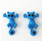 Cute Colorful Cat Ear Studs - Animal Earrings