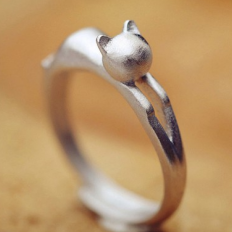 Cute Cat Jewelry Set - Ring - Ear Rings - Necklace | Jewelry