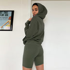 2020 Women's Casual Summer Hoodie and Shorts Set