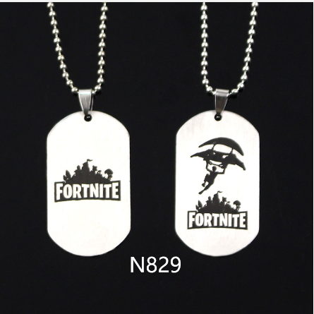 Fortnite Dog Tag Necklace Alloy Pendant Jewelry