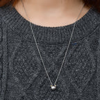 Hollow Cat Necklace - Silver Minimalist Design