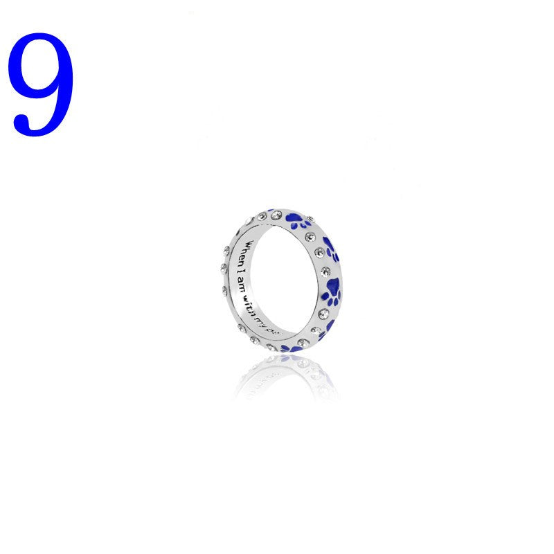 New Letter Ring, Necklace, Pet Dog Paw