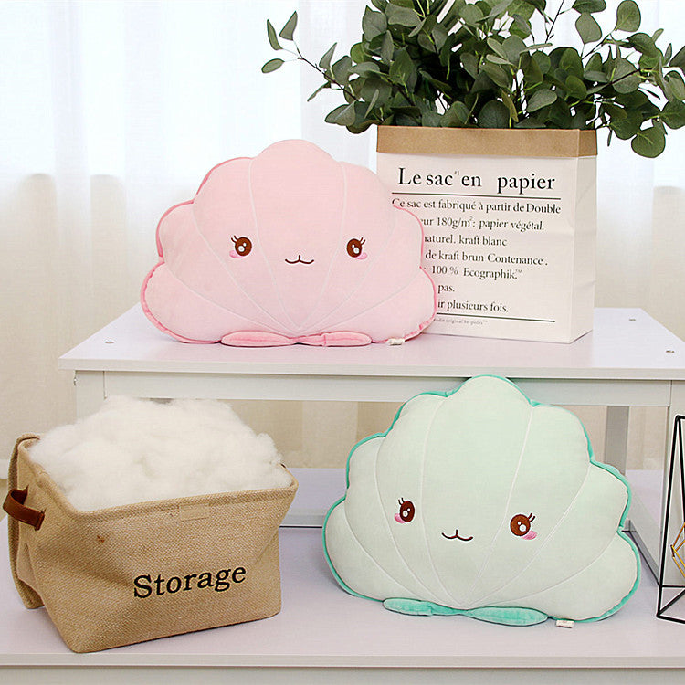Cute Cartoon Shell Pillow - Plush Throw Pillow for Naps