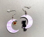 Cat and Moon Star Earrings for Girls - Wholesale Fashion