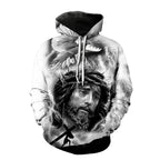 2023 Spring 3D Jesus Graphic Hoodie for Men | Faith Streetwear