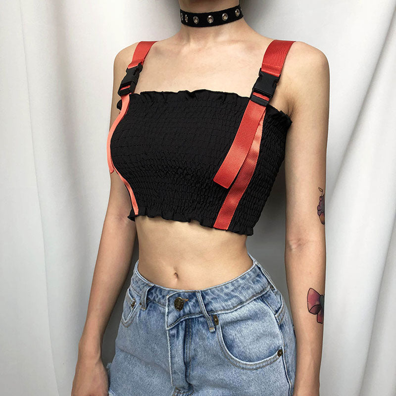 2020 Summer Women's Black Sleeveless Tank Top
