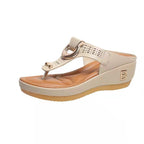 Women's Summer Beach Thong Wedge Sandals for Daily Use