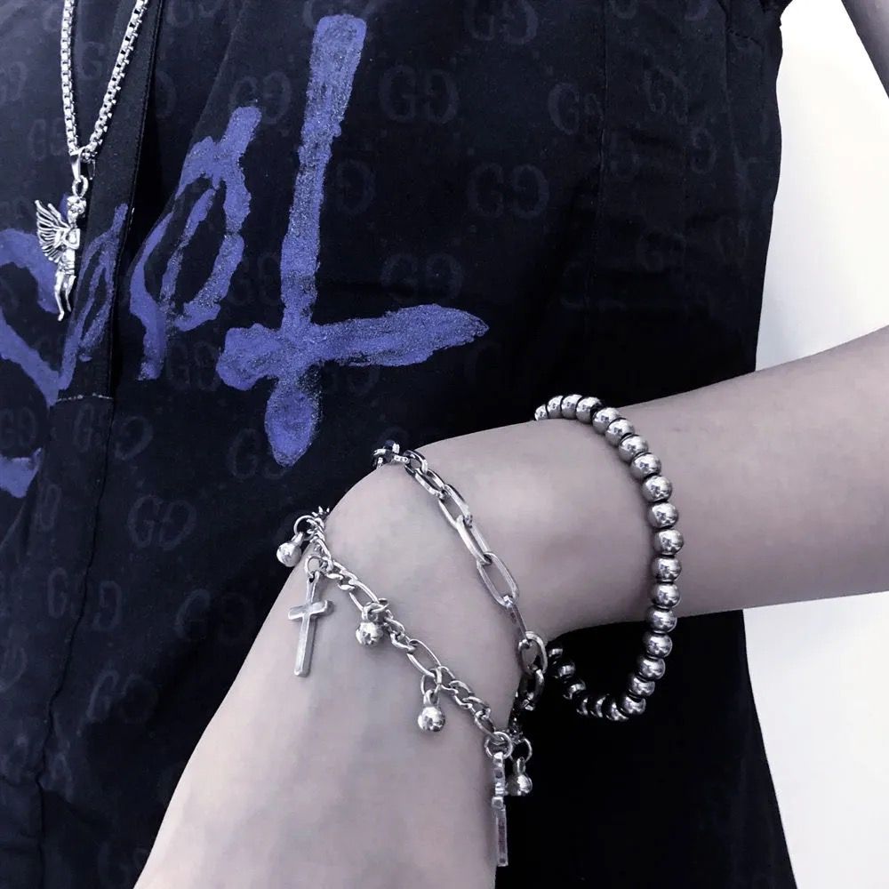 Vintage Double Cross Bracelet for Women