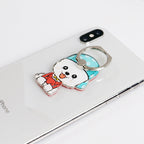 Creative Cartoon Husky Dog Bone Phone Case with Ring Stand