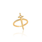 Hip Hop Cross Zircon Ring for Women