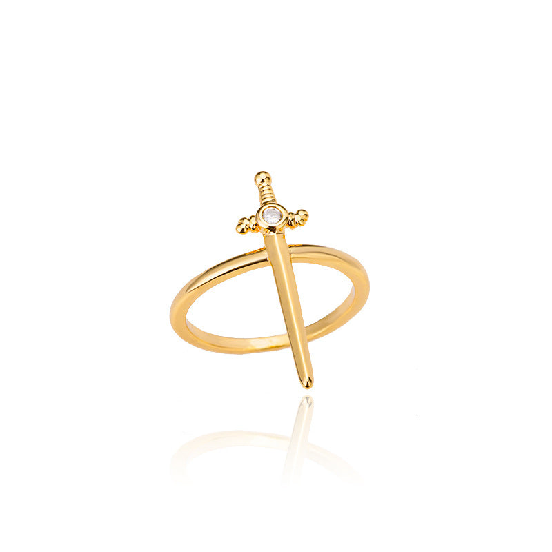 Hip Hop Cross Zircon Ring for Women