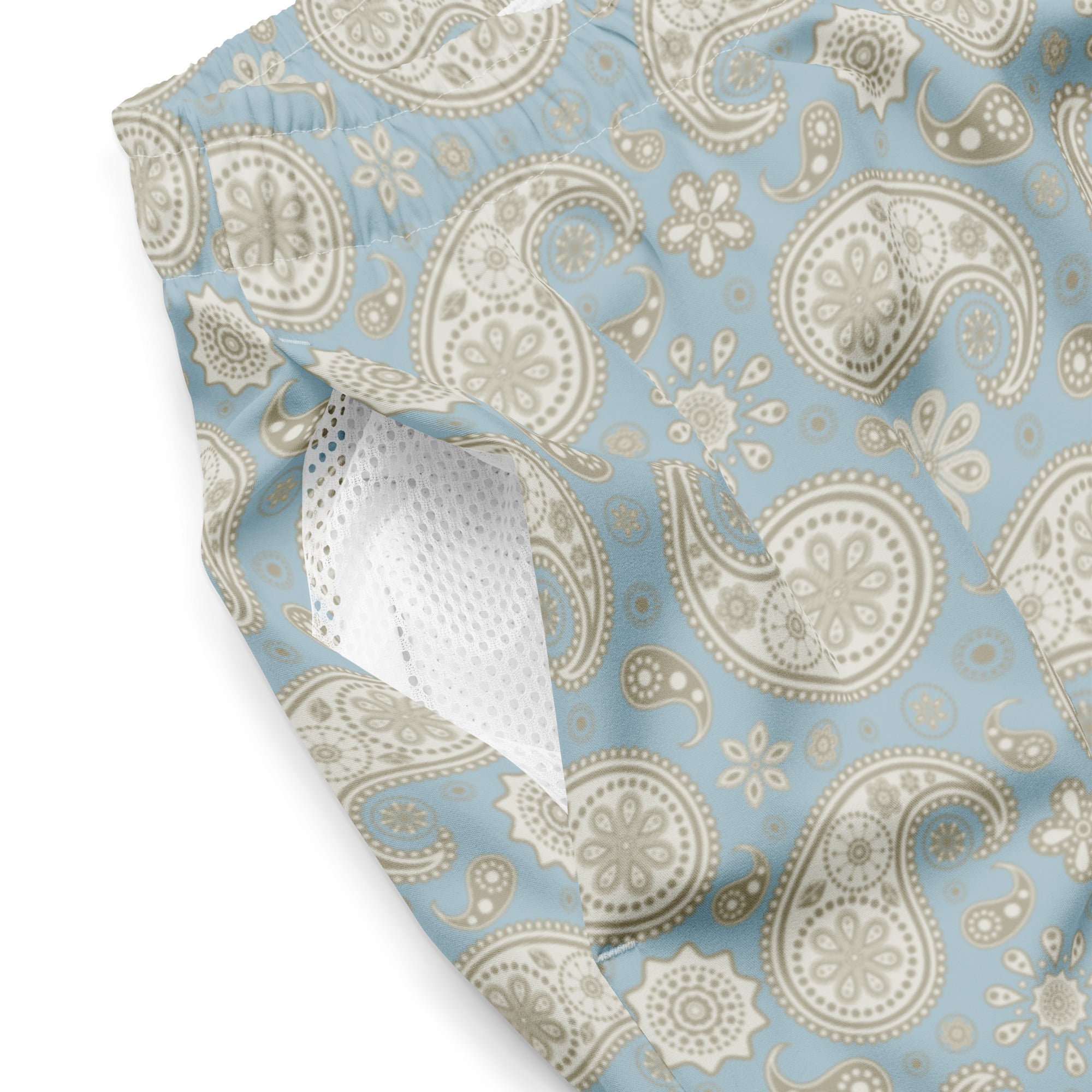 Men's Paisley Print Swim Trunks