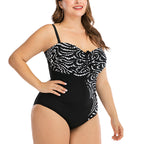 Plus Size Printed Ruched One-Piece Swimsuit