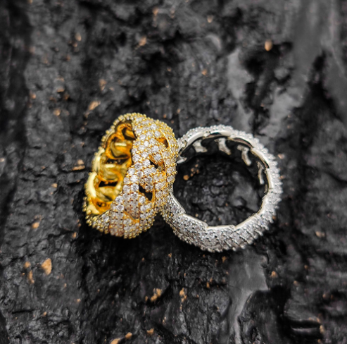 Delicate Cross-braided -encrusted Ring