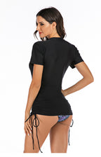 Women's Zip-Front Rash Guard Swim Set