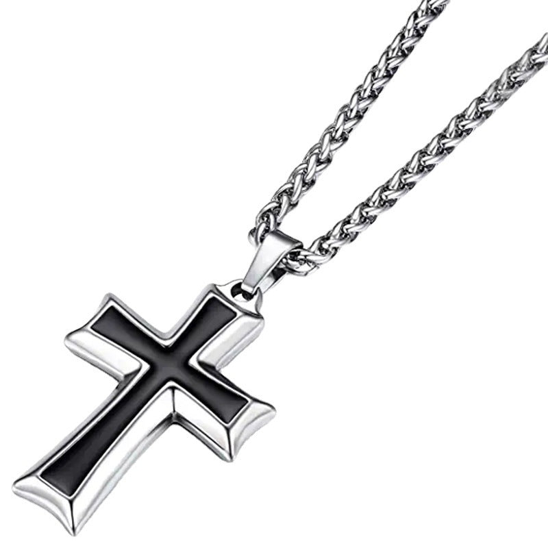 Minimalist Stainless Steel Cross Pendant Necklace | Christian Jewelry