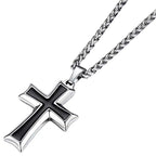 Minimalist Stainless Steel Cross Pendant Necklace | Christian Jewelry