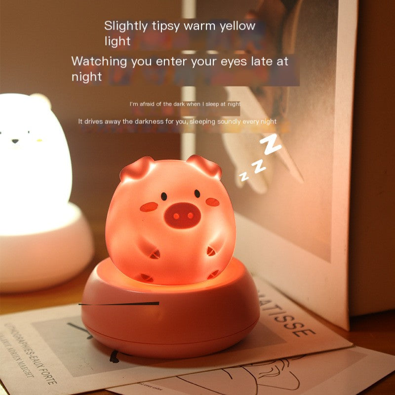 Voice-Controlled Cartoon Night Light for Kids - Silicone LED Lamp