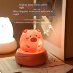 Voice-Controlled Cartoon Night Light for Kids - Silicone LED Lamp