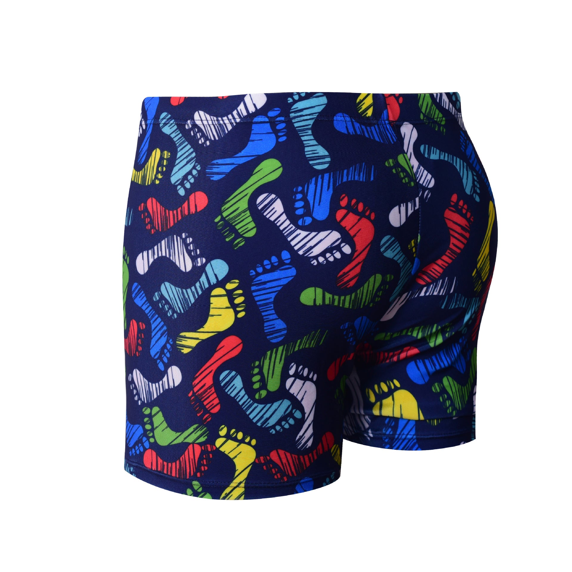 Men's Graffiti Print Boxer Swim Trunks