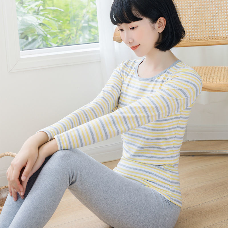 Women's Thin Cotton Thermal Underwear Set for Autumn