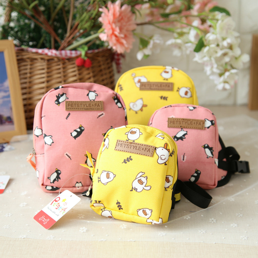 Petstyle Cartoon Dog Backpack with Leash for Pets