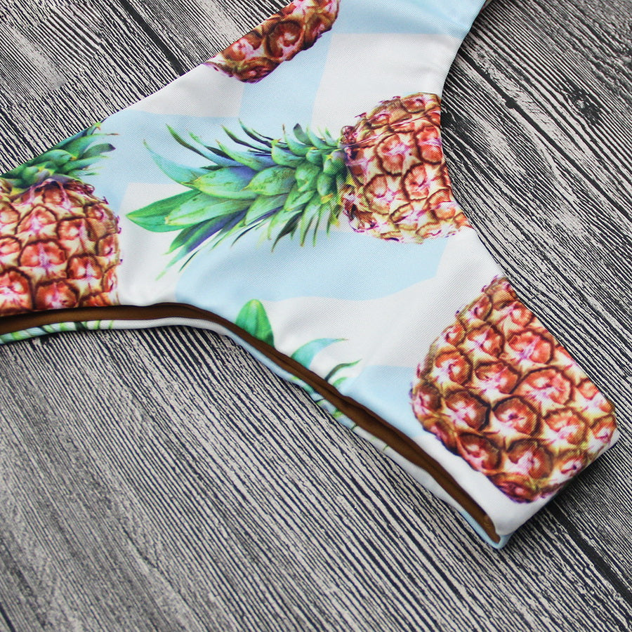 50pcs Women's Bandage Bikinis with Pineapple Print Set