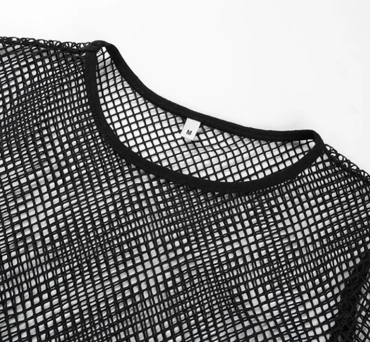 Women's Mesh Long Sleeve Crop Top