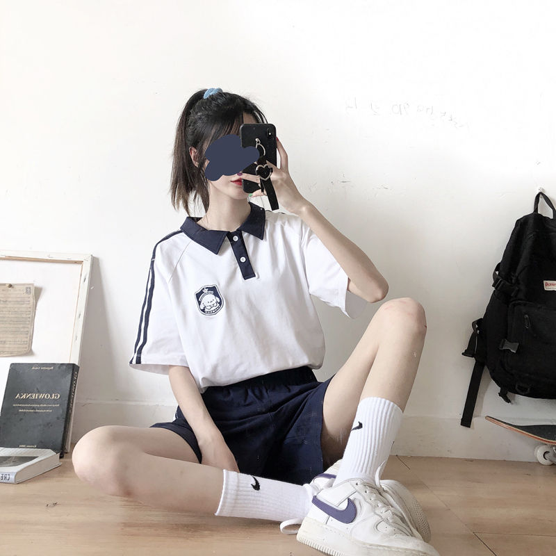 Summer 2020 Women's Casual Polo T-Shirt and Shorts Set