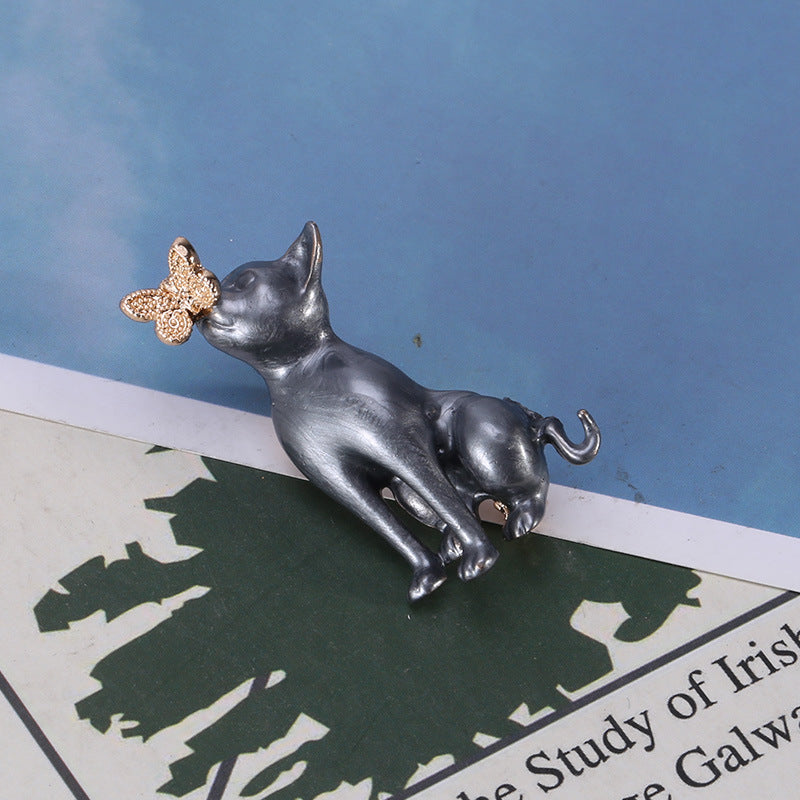 Korean Cute Cartoon Dog Alloy Brooch - Versatile Accessory
