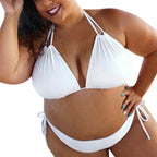 2019 Trendy Plus Size Halter Bikini Swimsuit for Women