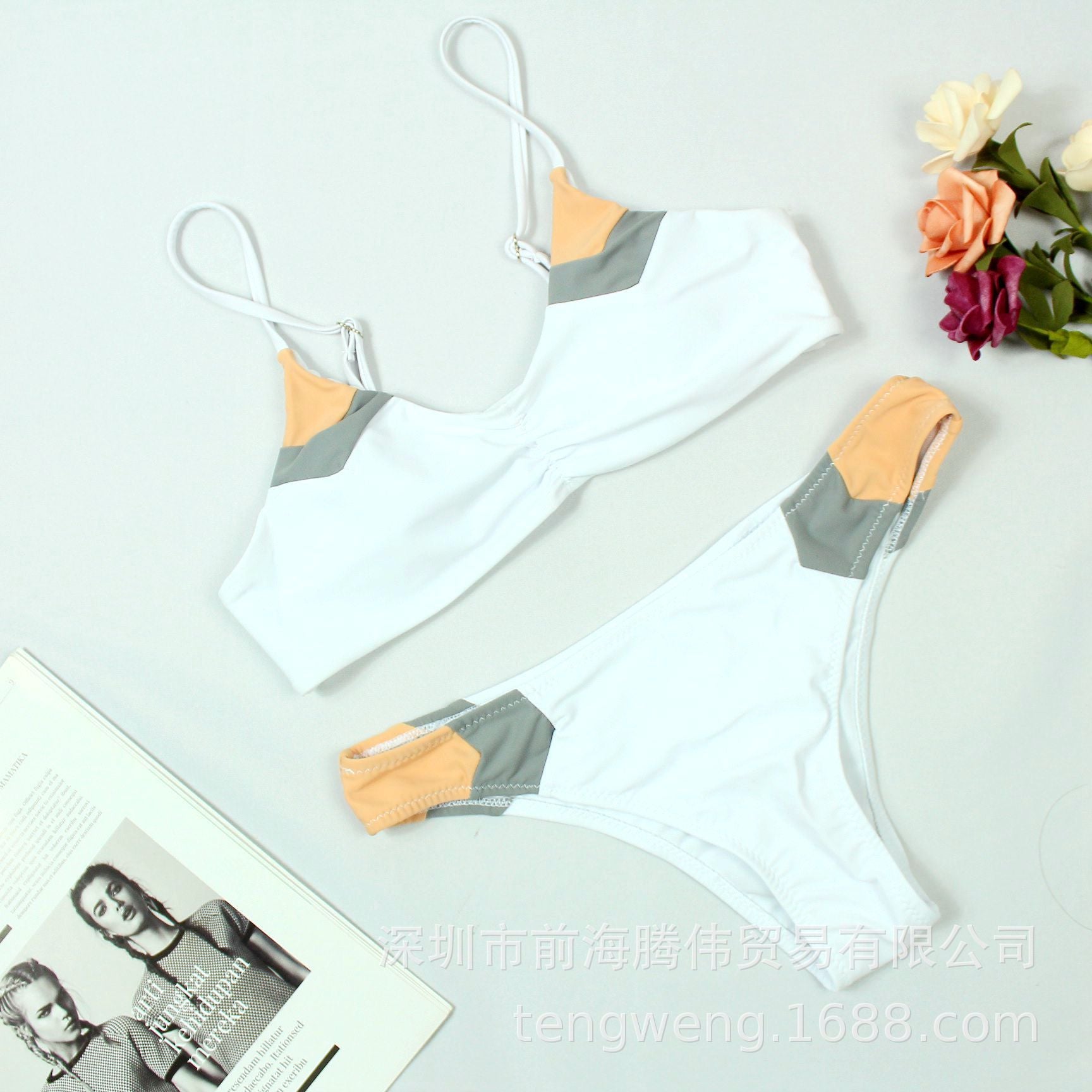 2018 Sexy Color Block Bikini Swimsuit for Women