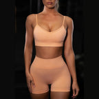 Women's Yoga Vest and Shorts Set