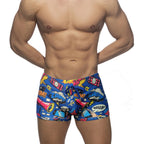 Men's Pop Art Comic Print Swim Trunks