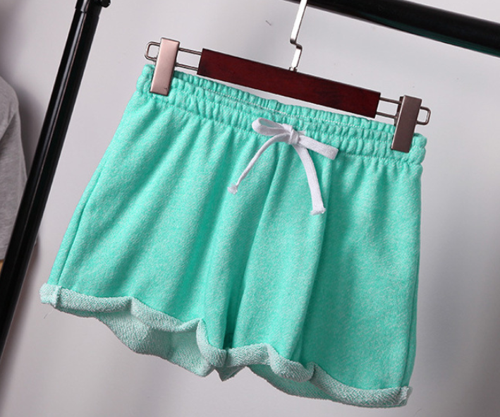 Loose-Fit Cuffed Women's Athletic Shorts for Home