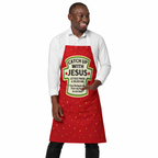Delantal "Ponte al día con Jesús" - Delantal de cocina cristiano "Alabemos y disfrutemos de Él"