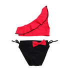 Girls Ruffle Bow Two-Piece Swimsuit