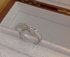 Winding Cross Ring with Micro Inlaid Zircon Design