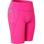 Women's High-Elastic Yoga Shorts with Pockets 2034
