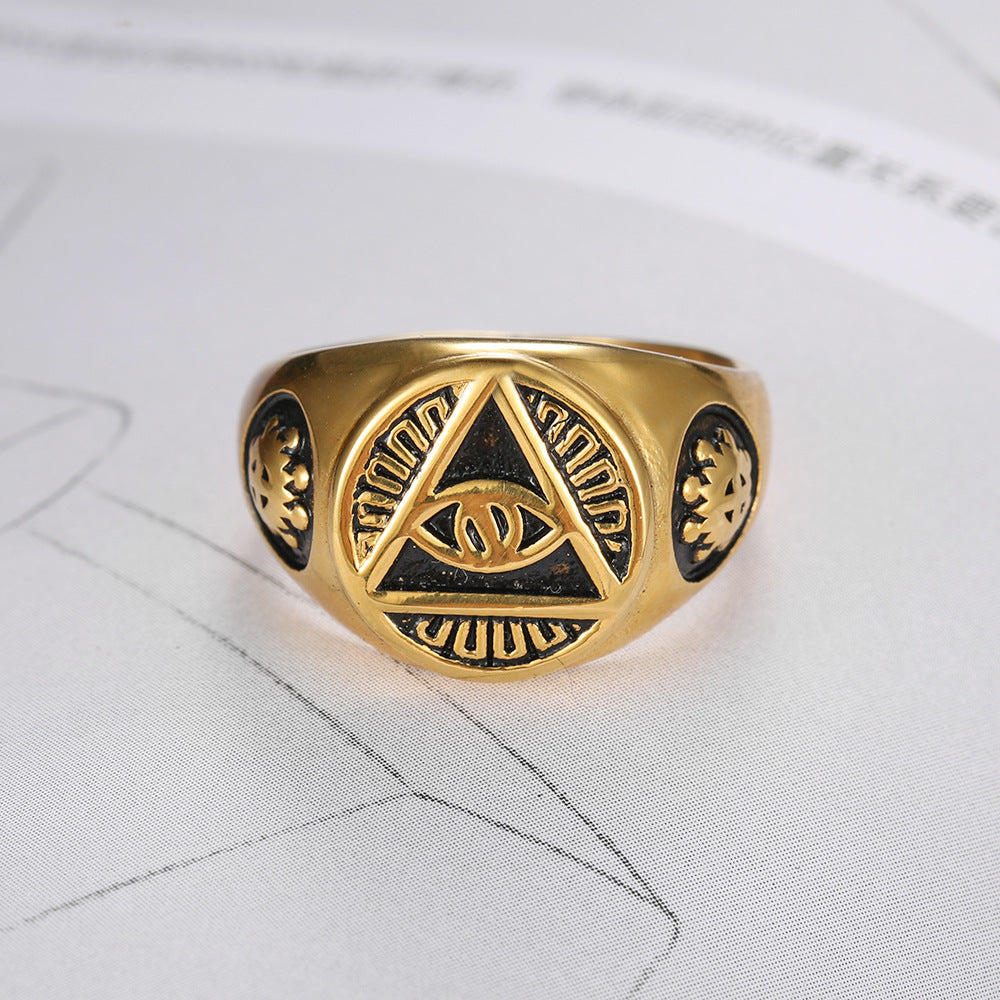 Stainless Steel Eye Ring - God Eye Design | Jewelry