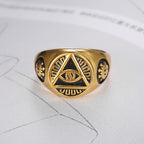 Stainless Steel Eye Ring - God Eye Design | Jewelry