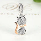 Silver Cat Charm for DIY Jewelry